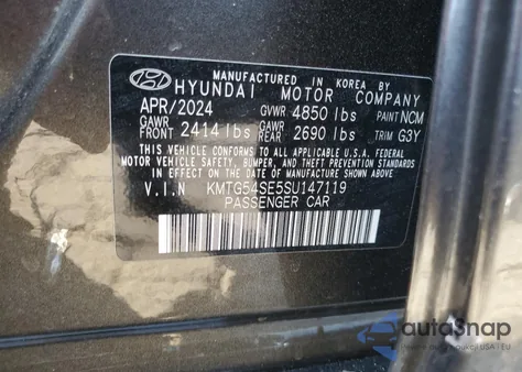 2025 Genesis G70 Sport Advanced из США, поврежденный, VIN KMTG54SE5SU147119